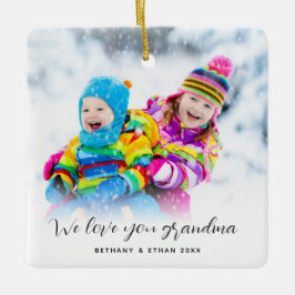 Fotooverlay van je grootma Names Jaar Keramisch Ornament