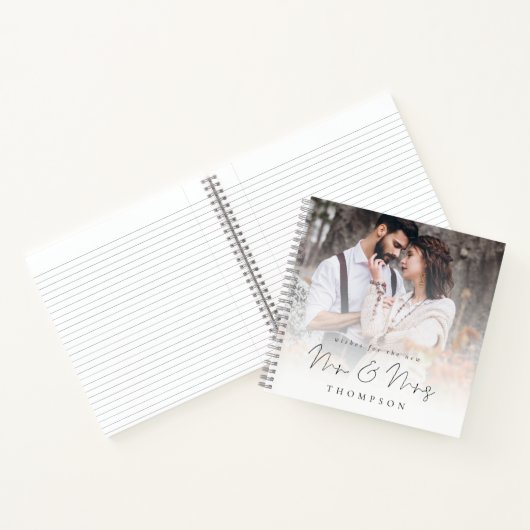 Fotooverlay wenst de nieuwe heer Mrs Guest Book Notitieboek (Binnen)