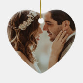 Fotopaar Jubileum jaren gepersonaliseerd Keramisch Ornament (Achterkant)