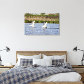 Fotopaartjes van toendra die opstijgen voor canvas afdruk (Insitu (Slaapkamer))