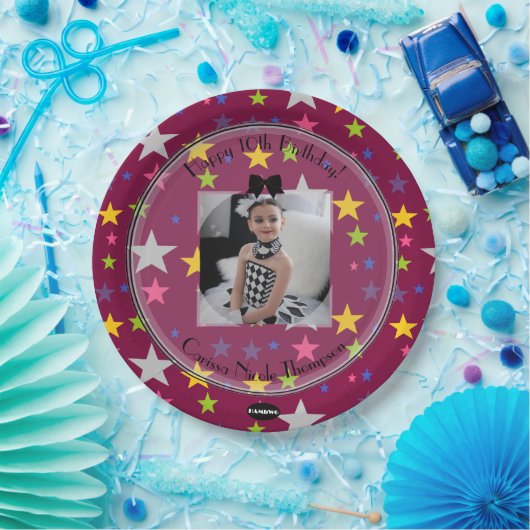 Fotopapier Bord Stars Birthday Bord HAMbWG (Feest)