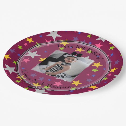 Fotopapier Bord Stars Birthday Bord HAMbWG (Gekanteld)