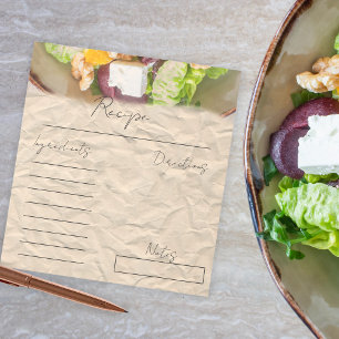 Fotopapier Leeg blad Kookrecept Kaart Notitieblok