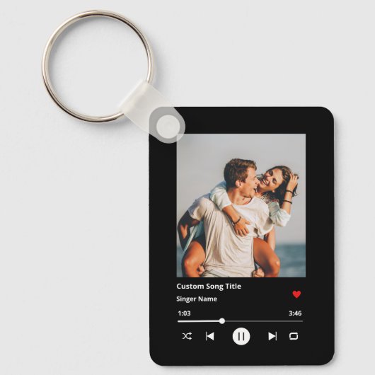 Fotoparaat Persoonlijk Favoriet Song Sleutelhanger (Voorkant)