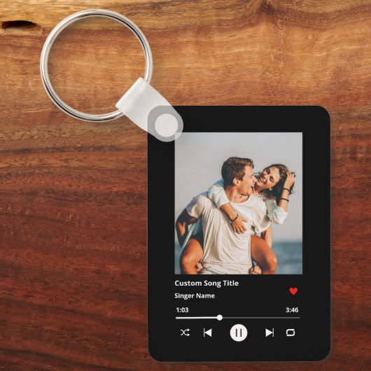 Fotoparaat Persoonlijk Favoriet Song Sleutelhanger (Voorkant)