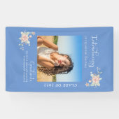 Fotopartij Modern Floral Afstuderen 2022 Spandoek (Horizontaal)