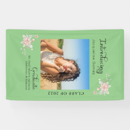 Fotopartij Modern Floral Afstuderen 2022 Spandoek