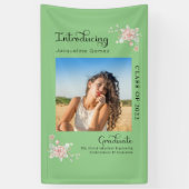 Fotopartij Modern Floral Afstuderen 2022 Spandoek (Verticaal)