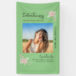 Fotopartij Modern Floral Afstuderen 2022 Spandoek