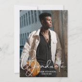 Fotopartijuitnodigingen vieren Afstuderen Kaart (Voorkant)