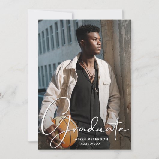 Fotopartijuitnodigingen vieren Afstuderen Kaart (Voorkant)