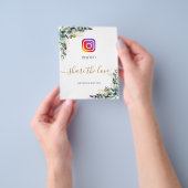 Fotoparty Instagram hashtag eucalyptus greenery Flyer (Hand)