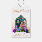 Fotopasta Happy Norooz roze kleurige eitje Cadeaulabel (Achterkant)