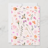 Fotopastel - wildbloem - lente 1e verjaardag kaart (Achterkant)