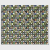 Fotopatchwork - vogels cadeaupapier (Vlak)