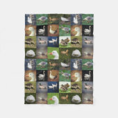 Fotopatchwork - vogels fleece deken (Voorkant)