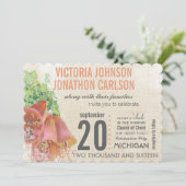 Fotoperatie en mint Wedding Typography Wedding Kaart