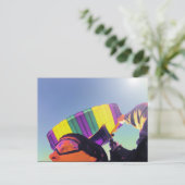 fotoperfecte skydiver briefkaart (Staand voorkant)