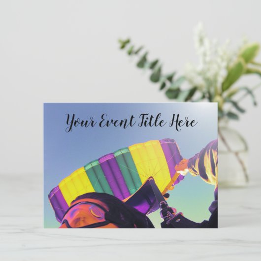 fotoperfecte skydiver kaart (Staand voorkant)