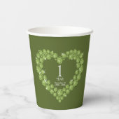 Fotoperidot ter gelegenheid van de eerste huwelijk papieren bekers (Achterkant)