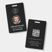 Fotopersoon ID QR-code Bedrijfslogo Personeelsnaam Badge (Voor- en achterkant)