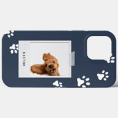  fotopettypografie moderne marineblauw Case-Mate iPhone case (Achterkant (horizontaal))