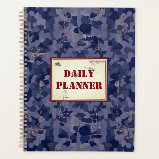 Fotoplanner - Blauw Camouflage HAMbWG Planner (Voorkant)