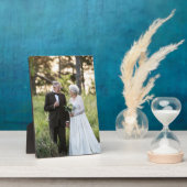 Fotoplaquette voor bruiloft fotoplaat (Zijkant)