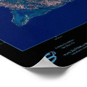 Fotoplattegrond van Guam Satellite poster (Hoek)