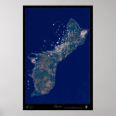 Fotoplattegrond van Guam Satellite poster (Voorkant)