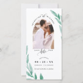 Fotoplein, sage Wedding Save the Date Bladwijzer (Voorkant)