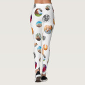 Fotopoka stip Sjabloon Circles White Exercise Leggings (Achterkant)