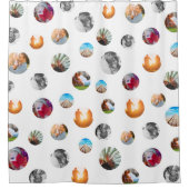 Fotopolka stip Sjabloon Circles White Cloth Douchegordijn (Voorkant)