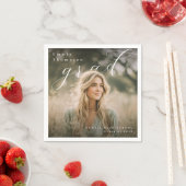 FotoPop Elegant Script Afstudeerfeest Servet (Insitu)