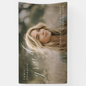 FotoPop Elegant Script Afstudeerfoto Spandoek (Verticaal)