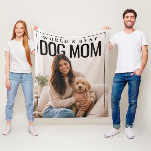 FotoPop voor de Beste Hond Moeder ter Wereld Fleece Deken