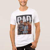 FotoPop Werelds Beste Papa Aangepaste Foto Tri-Blend Shirt (Voorkant)