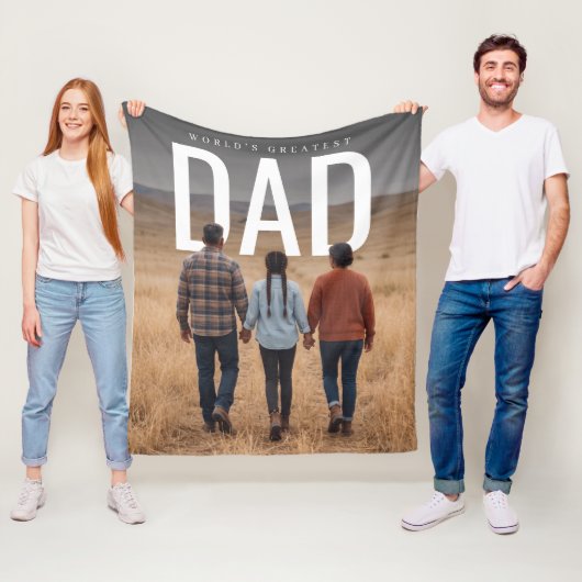 FotoPop Werelds Beste Papa Fleece Deken (In situ)
