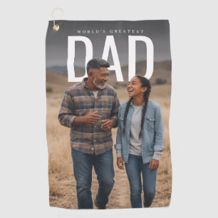 FotoPop Werelds Beste Papa Foto Golfhanddoek