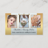 Fotoportfolio Beauty Salon Silver Gold Visitekaartje (Voorkant)