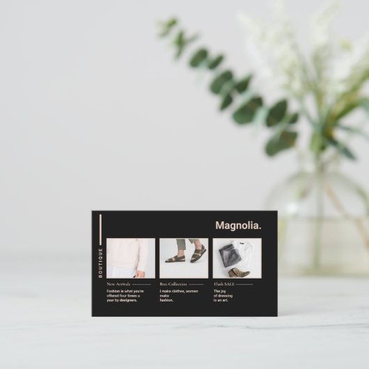 Fotoportfolio Online zwarte vrijdagwinkel Visitekaartje (Staand voorkant)