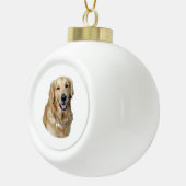 Fotoportret Golden Retriever Keramische Bal Ornament (Rechts)