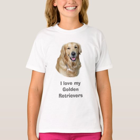 Fotoportret Golden Retriever T-shirt (Voorkant)
