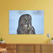 Fotoportret II: Grote grijze boomkorren Wildlife Canvas Afdruk (Insitu (Woonkamer))