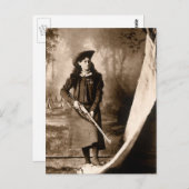  fotoportret, Miss Annie Oakley en Pistool Briefkaart (Voorkant / Achterkant)