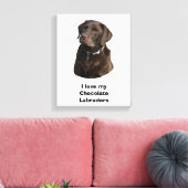 Fotoportret van Chocolate Labrador Canvas Afdruk (Insitu (Woonkamer))