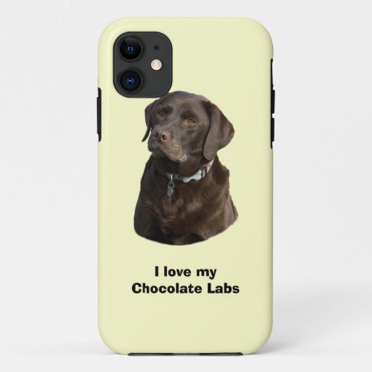 Fotoportret van Chocolate Labrador Case-Mate iPhone Case (Achterkant)