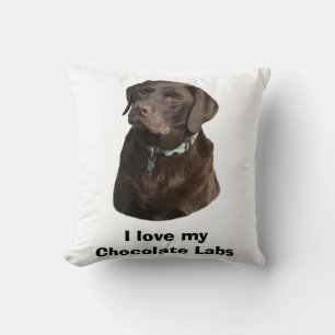 Fotoportret van Chocolate Labrador Kussen
