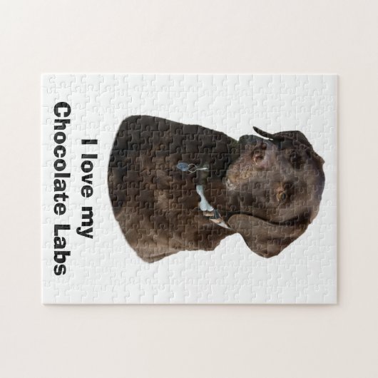 Fotoportret van Chocolate Labrador Legpuzzel (Horizontaal)