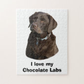 Fotoportret van Chocolate Labrador Legpuzzel (Verticaal)